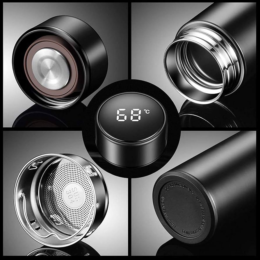 Smart Stainless Steel Thermos Bottle (500ML) β LED Temperature Display, Hot & Cold Vacuum Flask