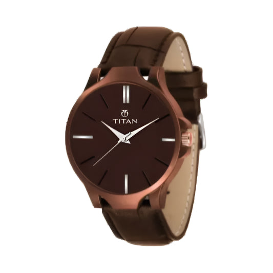 Men's Analog Leather Watch