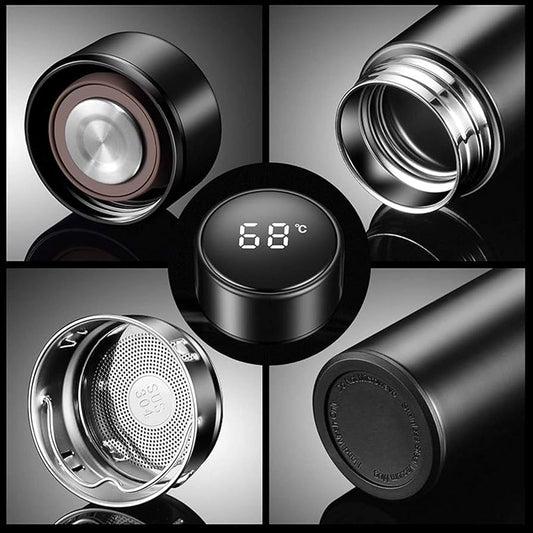 Smart Stainless Steel Thermos Bottle (500ML) – LED Temperature Display, Hot & Cold Vacuum Flask
